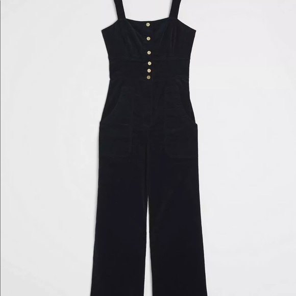 Anthropologie Joanie navy jumpsuit size 6 - Picture 3 of 10